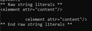 Resultado ejecución aplicación raw strings Resultado ejecución aplicación raw strings