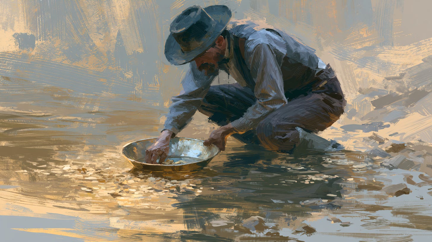 miner panning for gold miner panning for gold