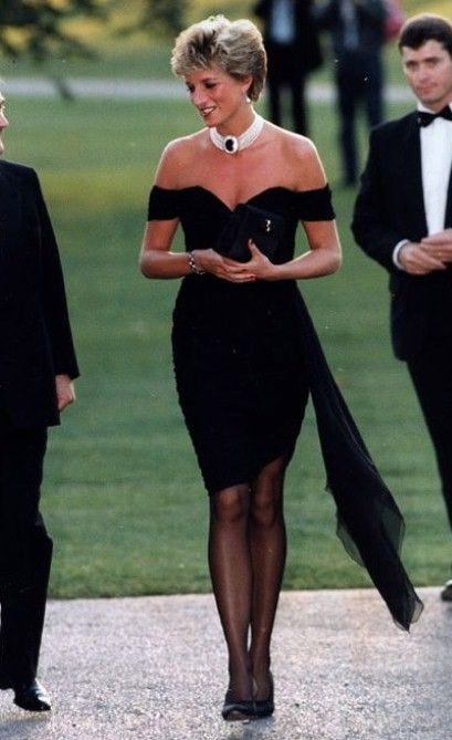 Diana’s “revenge dress” (1994), Bowie’s Ziggy Stardust (1973), Björk’s swan dress (2001)
