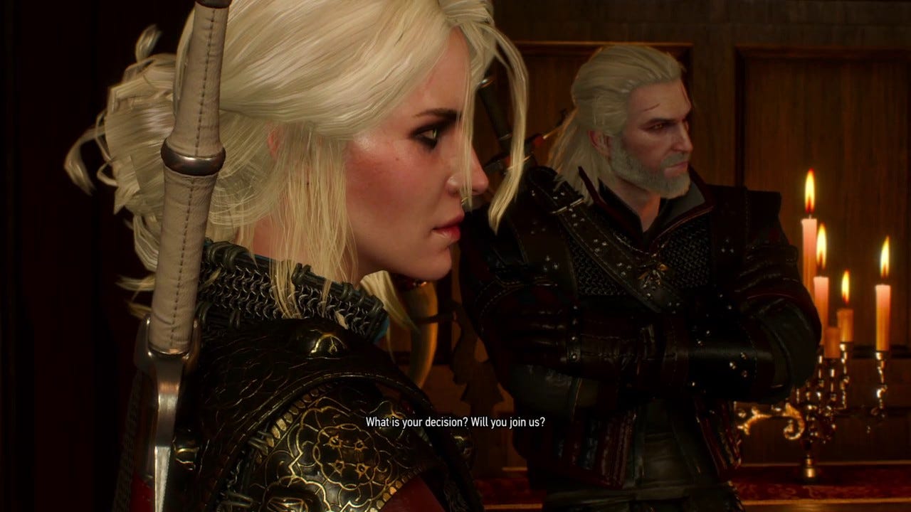 The Witcher 3: Wild Hunt: Geralt and Ciri speak with the Lodge - YouTube The Witcher 3: Wild Hunt: Geralt and Ciri speak with the Lodge - YouTube