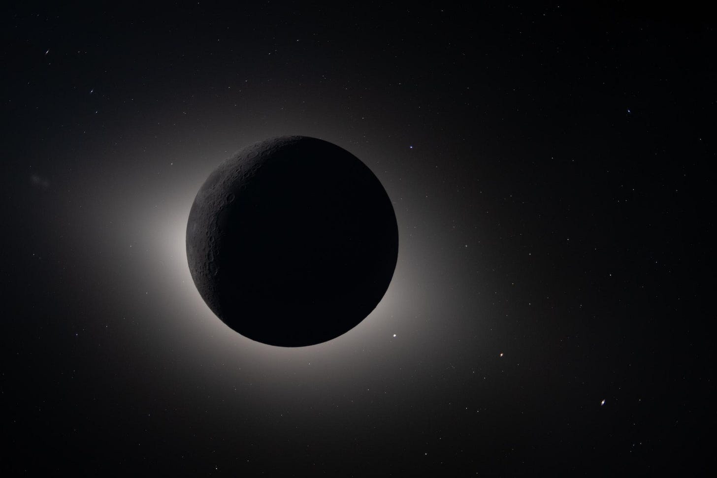 Pic from Artemis II showing the moon eclipsing the sun from space