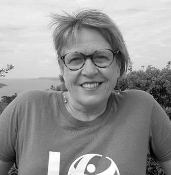 Black-and-white portrait photo of Julie Haggie Black-and-white portrait photo of Julie Haggie