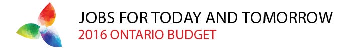Ontario 2016 Budget Ontario 2016 Budget