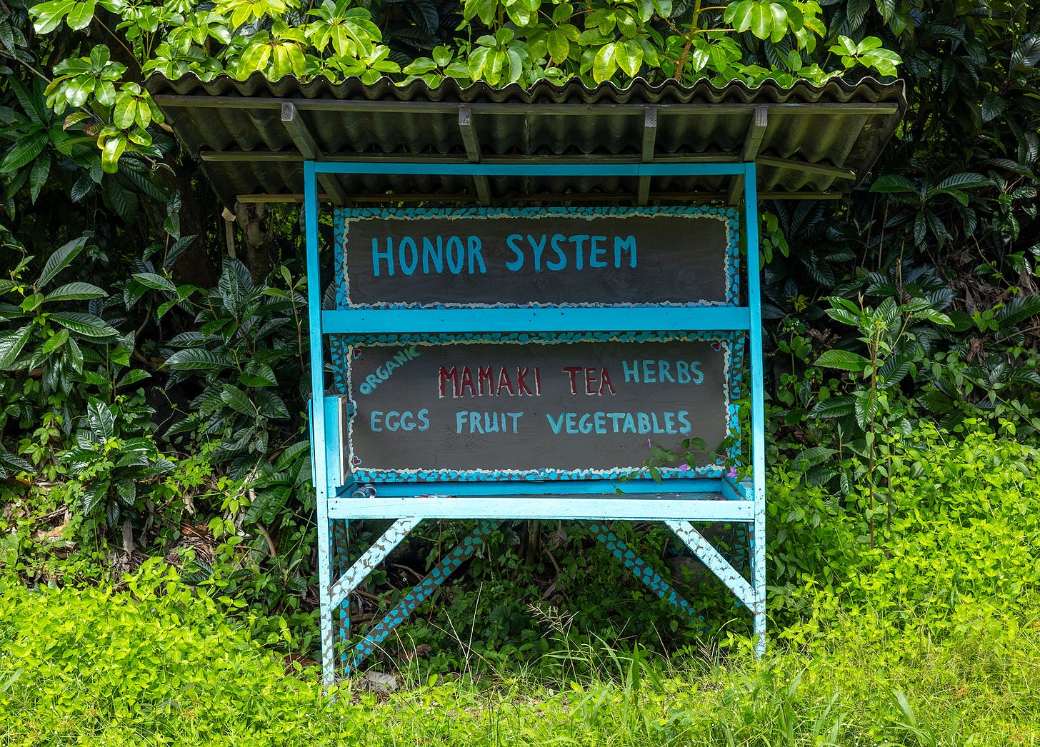 Nāpō'opo'o settlement, which hugs Kealakekua Bay, honor system fruit stands are abundant.