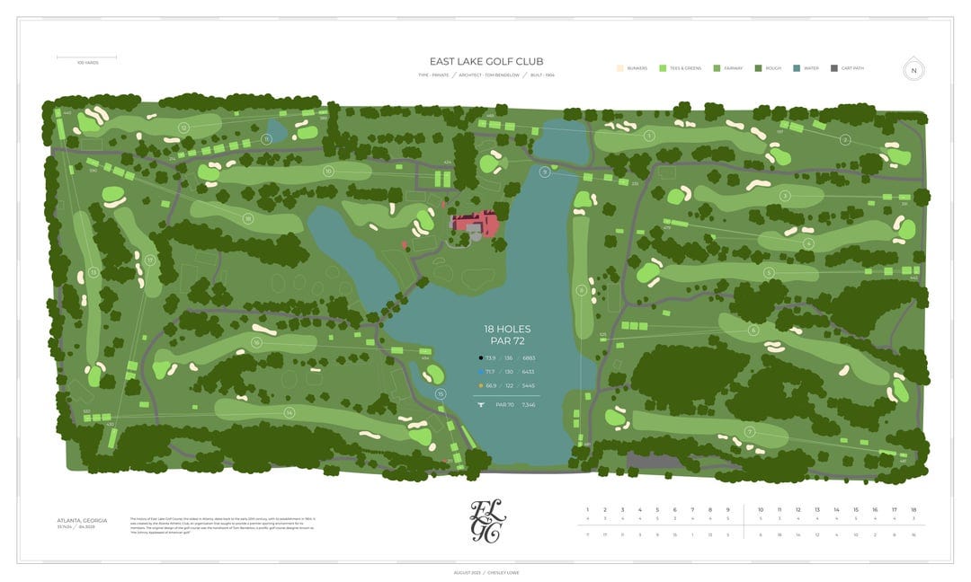 Hey all, in case you're watching this weekend, here's a course map for East Lake I made. I'm taking my kids for the first time to a PGA event tomorrow so I Hey all, in case you're watching this weekend, here's a course map for East Lake I made. I'm taking my kids for the first time to a PGA event tomorrow so I