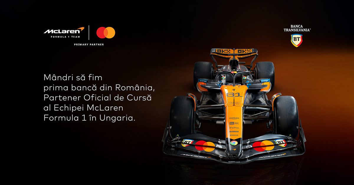 Mastercard welcomes Banca Transilvania as an Official Race Partner of the  McLaren Formula 1 Team at the 2025 Lenovo Formula 1 Hungarian Grand Prix