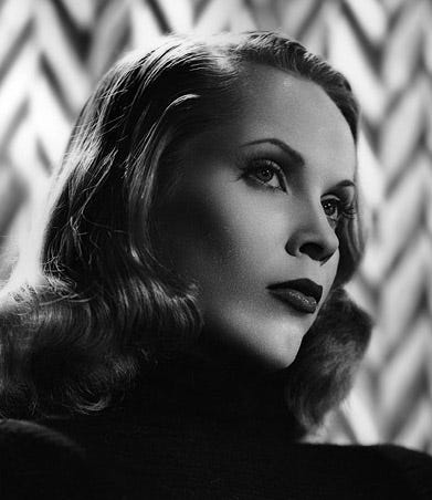 Maila Nurmi in a 1947 glamour headshot, gazing softly to the right
