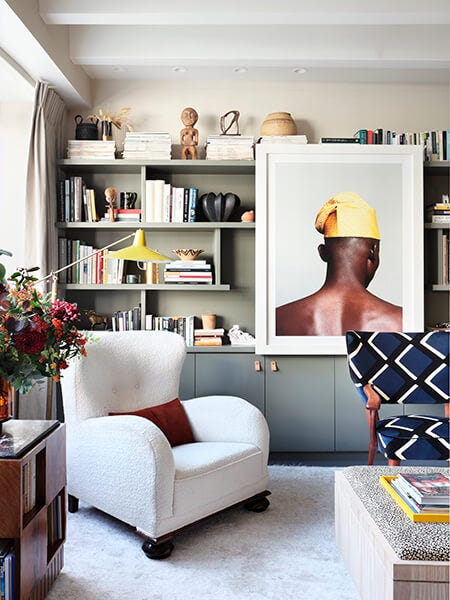 the 600sq ft flat belonging to Sophie Ashby and Charlie Casely Hayford at Television Centre (image from Studio Ashby) the 600sq ft flat belonging to Sophie Ashby and Charlie Casely Hayford at Television Centre (image from Studio Ashby)