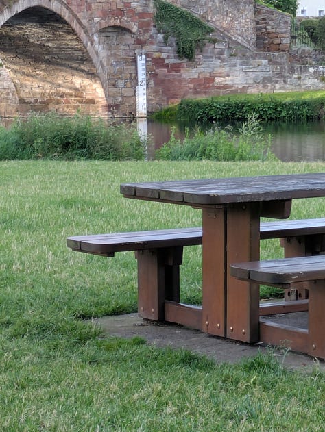 A selection of benches located around the town.