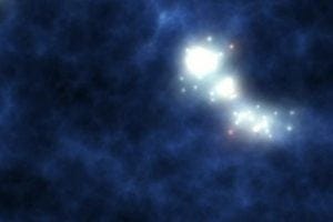 Artist's impression of stars springing up out of the darkness Credit: NASA/JPL-Caltech Artist's impression of stars springing up out of the darkness Credit: NASA/JPL-Caltech