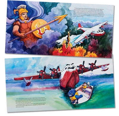 Design a children's picture book using full-color 2-page spreads. Design a children's picture book using full-color 2-page spreads.