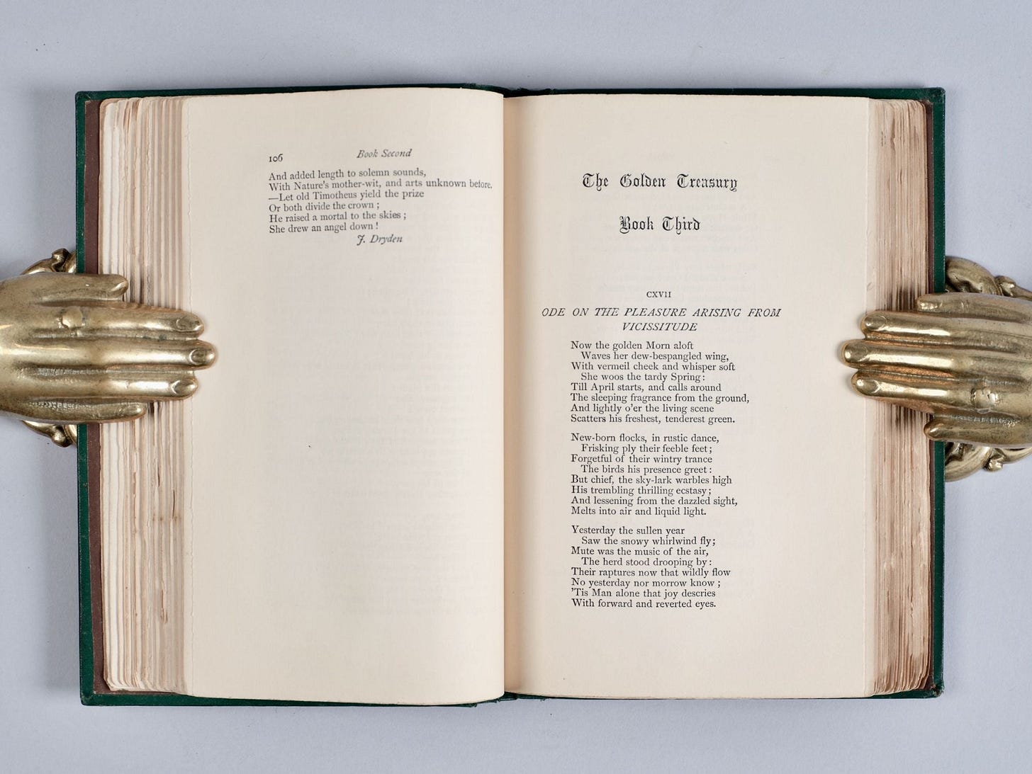 The Golden Treasury, first edition, double page spread