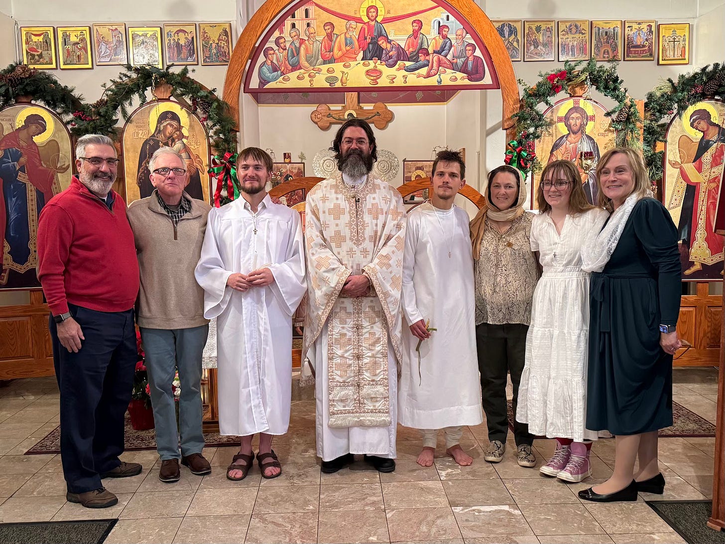 A group of people in an Orthodox Church A group of people in an Orthodox Church