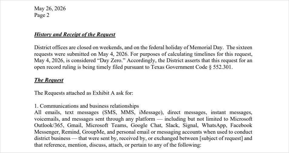 Open records request