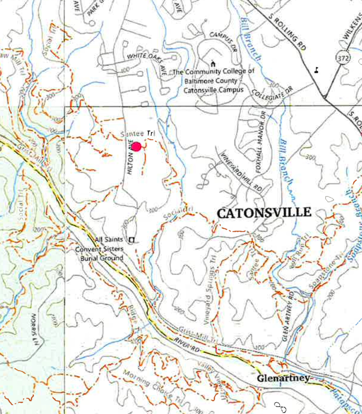 Red dot indicates project location (Figure 1, Permit Application)