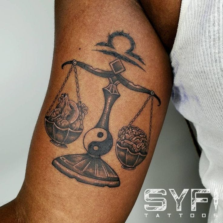 Zodiac tattoo ideas: Libra