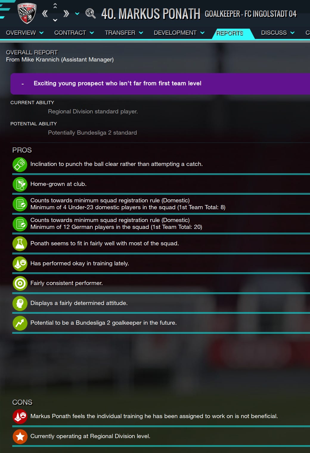 Football Manager 2023 Markus Ponath