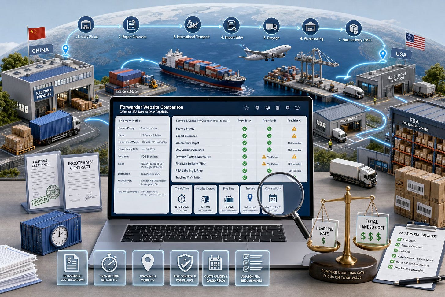 How to Compare Forwarder Websites Before Quotes for U.S. Imports How to Compare Forwarder Websites Before Quotes for U.S. Imports