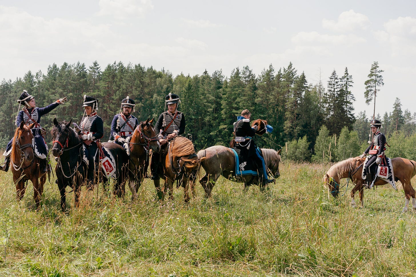 Guards and watchmen on horses Guards and watchmen on horses