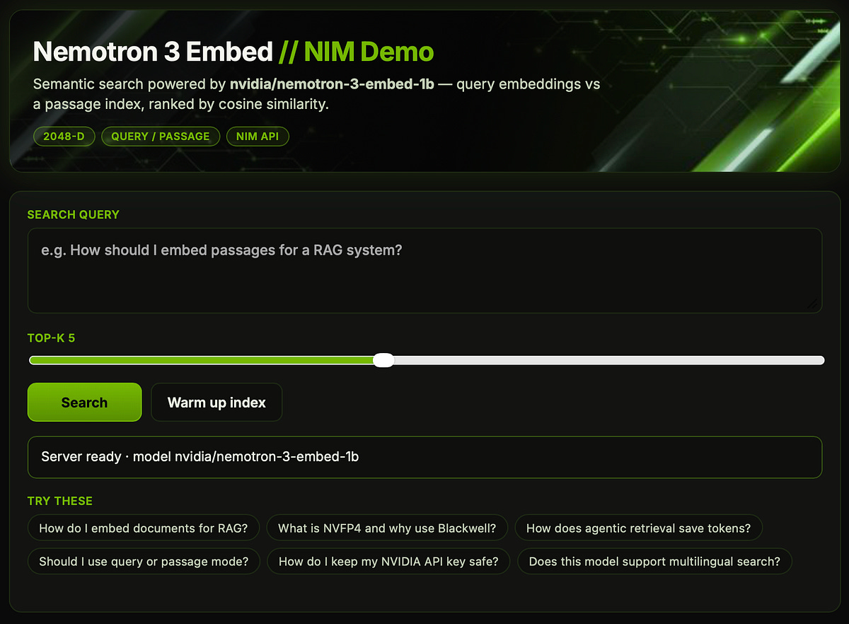 NVIDIA Nemotron 3 Embed