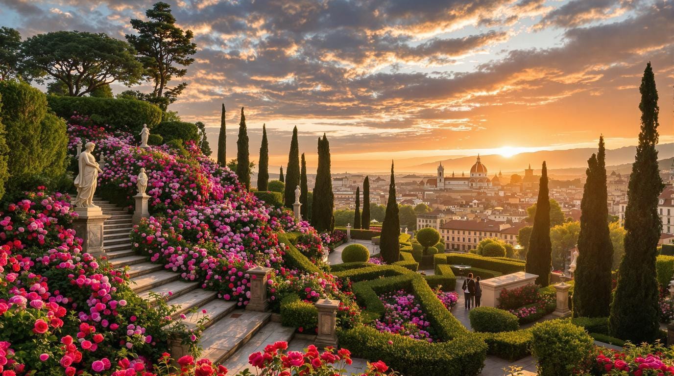 This Renaissance masterpiece hides secret gardens where 400+ roses bloom  while monks chant at sunset