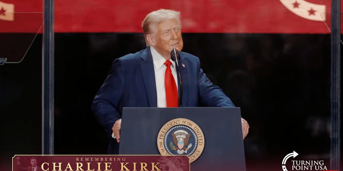WATCH: Trump acknowledges Calgary vigil honouring Charlie Kirk