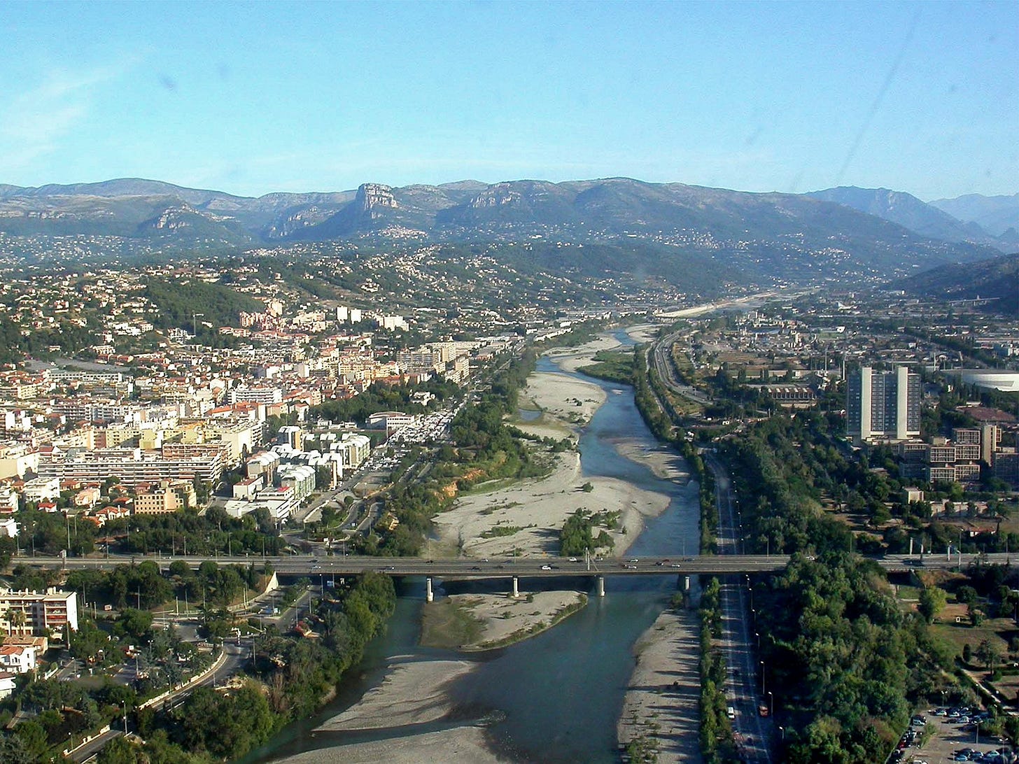 Vallée du Var à Nice, Var River,
