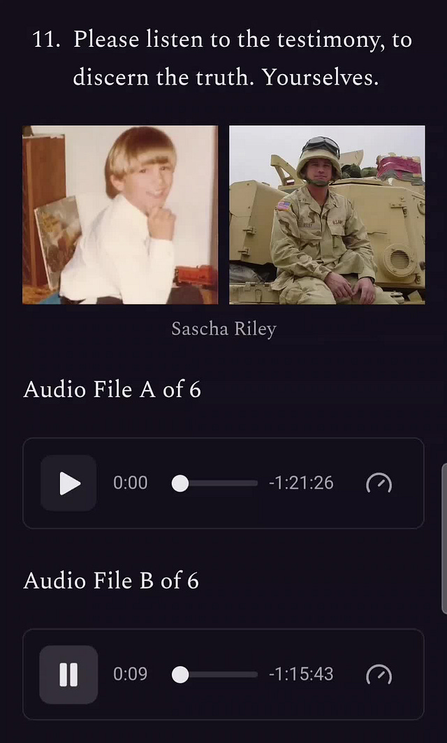 Veteran Sasha Riley talking about the orange one. Allegations of ...