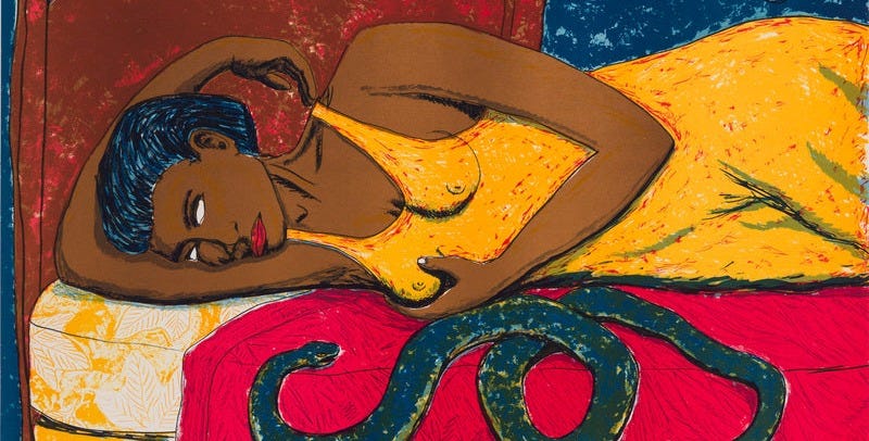 Black Art - Biggers, John, (Old Woman) – Black Art In America™ Gallery & Gardens Black Art - Biggers, John, (Old Woman) – Black Art In America™ Gallery & Gardens