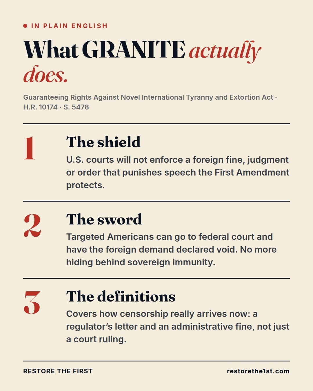 What GRANITE does: the shield, the sword, the definitions. What GRANITE does: the shield, the sword, the definitions.