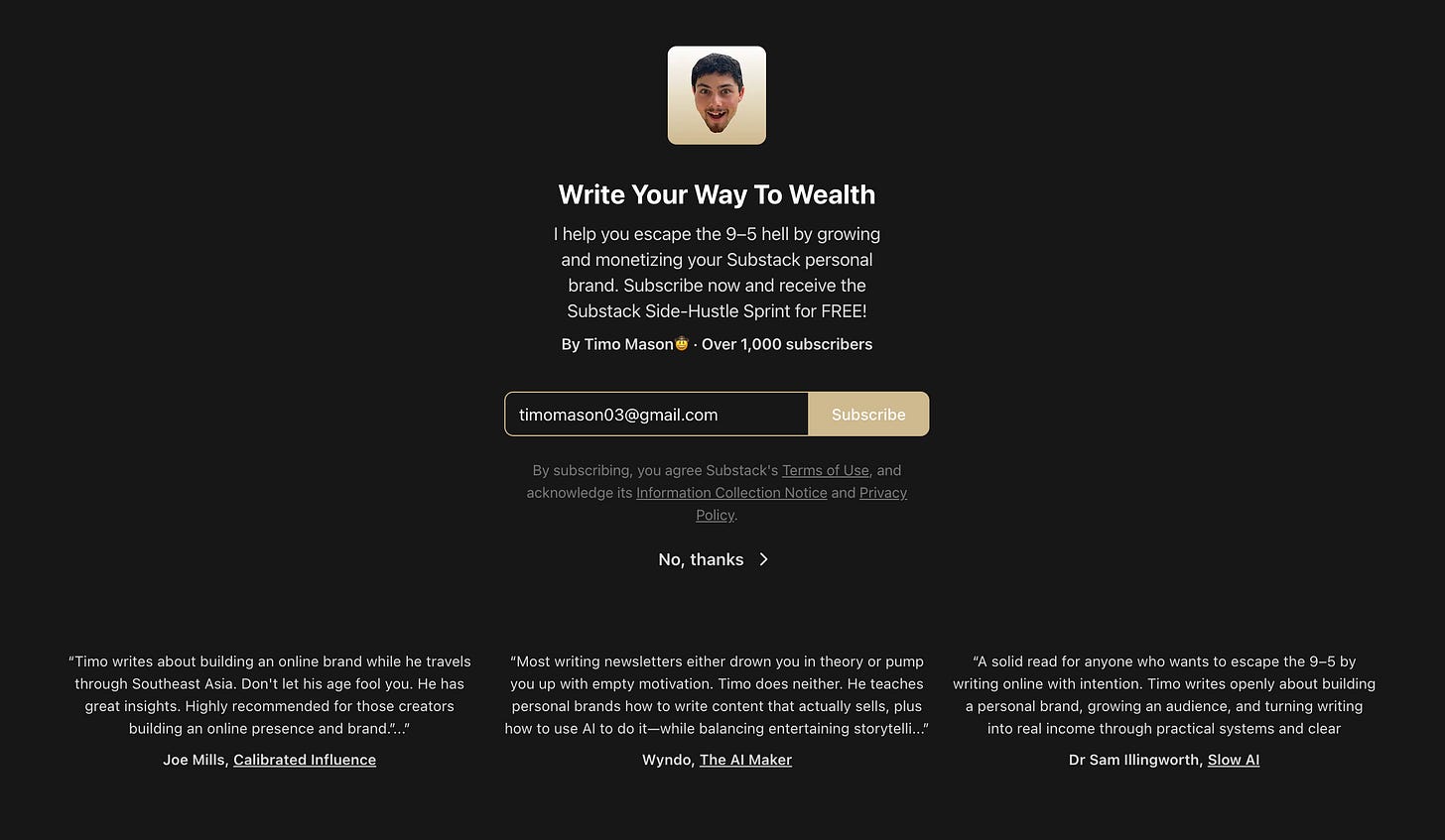 timo's welcome page