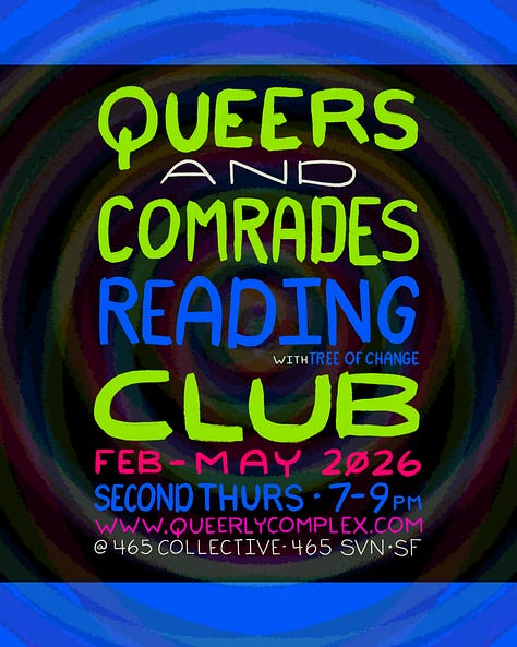 Thursdays are for Queers and Comrades at 465 Collective.