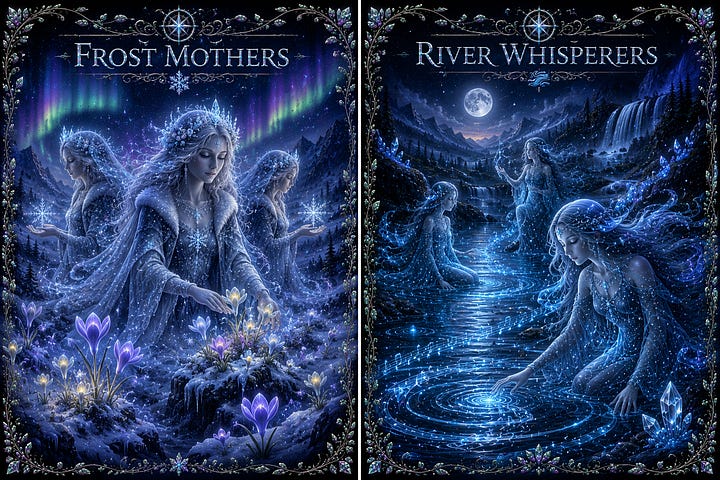 Images of various types of spirits and supernatural beigns.