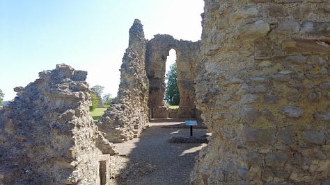 Six photos including a photo of the well, the chapels which stood one on top of the other. Old Sherborne Castle, Dorset. Images: Roland's Travels