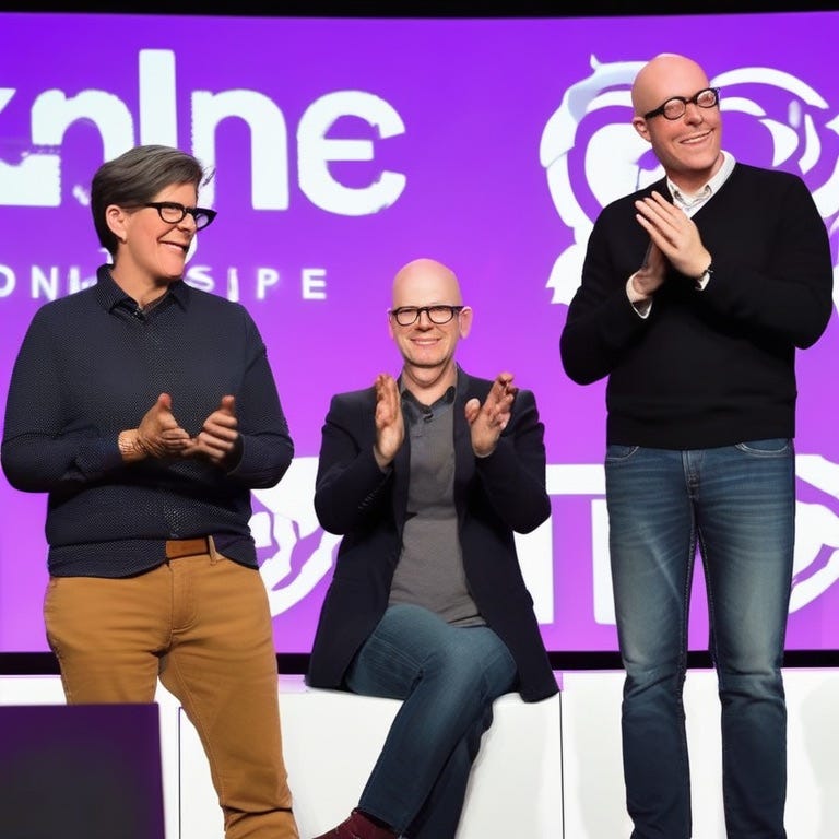 The New Media Personalities clapping to the bank