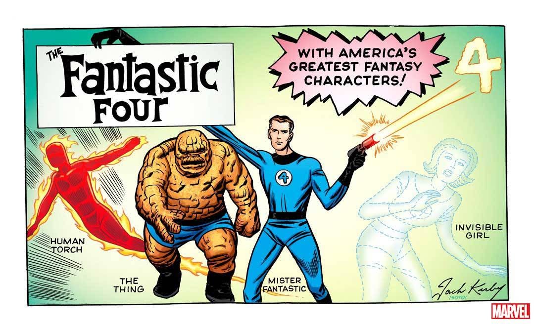 Fantastic Four characters drawn by Jack Kirby