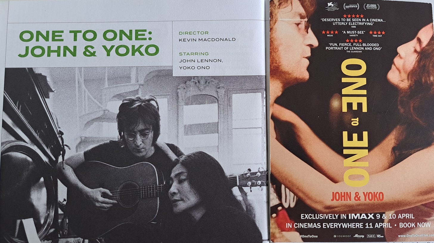 John & Yoko One To One film posters