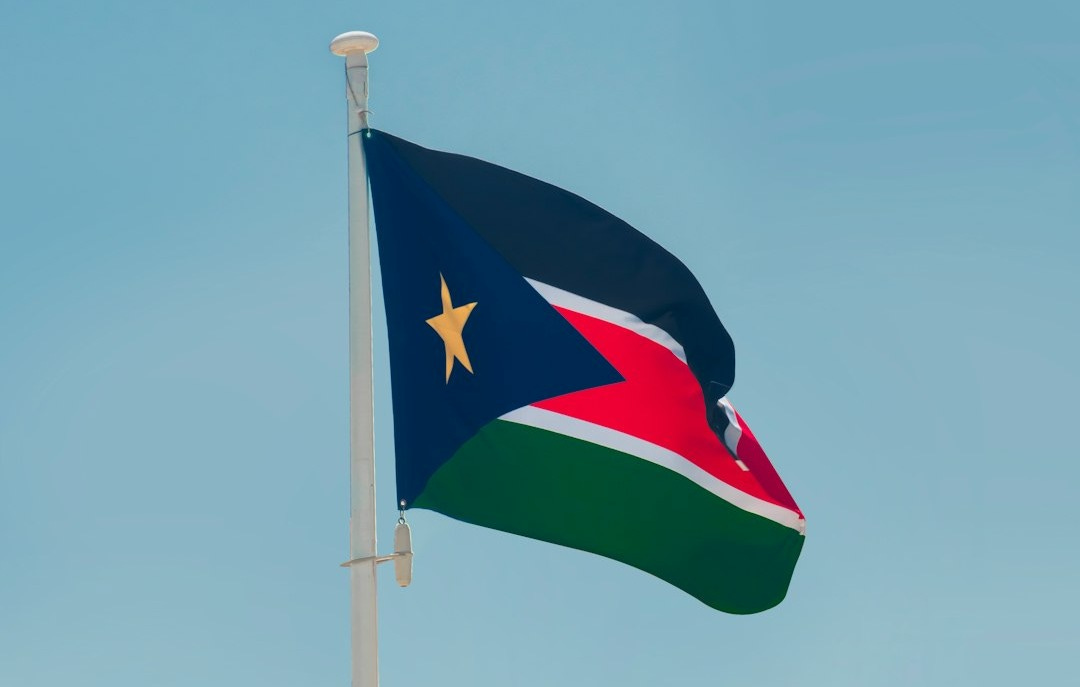 a flag on a pole