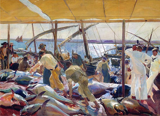 The Tunny Catch 1919 (PD US) Joaquin Sorolla