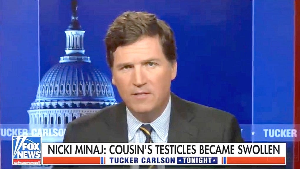 Tucker Carlson Is A Nicki Minaj Fan After Her Swollen Testicles Tweet
