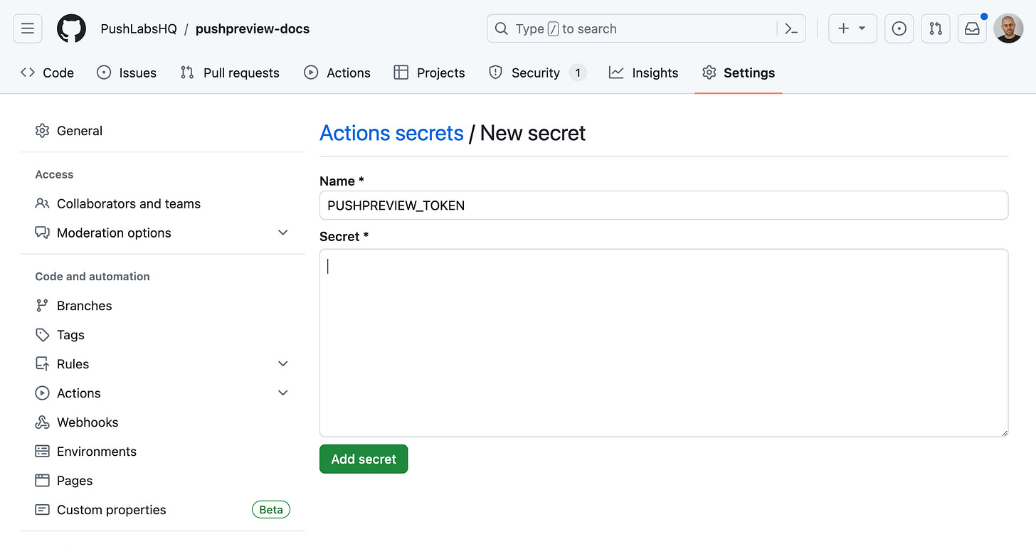 GitHub Secrets