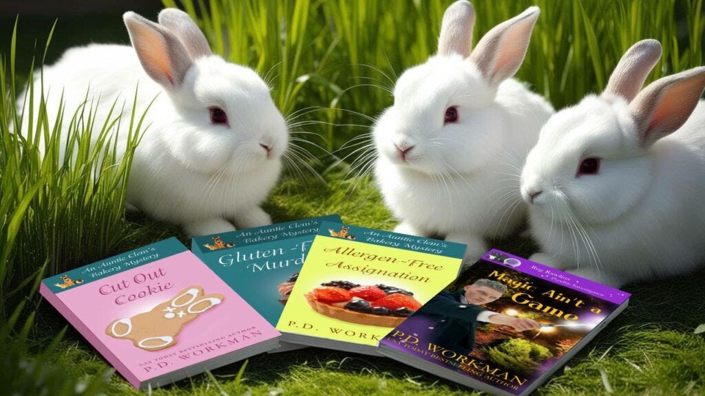 bunnies with easter books