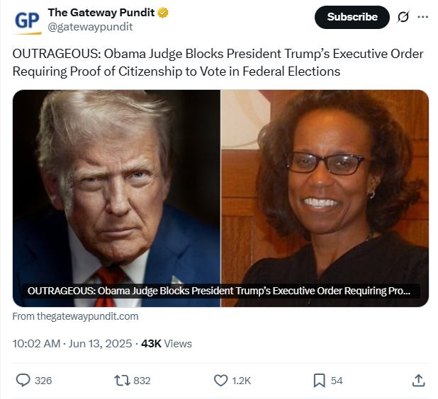 Obama Judge BLOCKS Citizenship Test