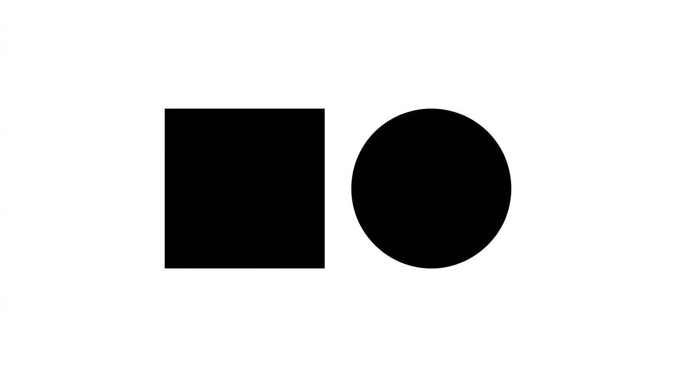 A square beside a circle, illustrating the impossibility of a square circle A square beside a circle, illustrating the impossibility of a square circle