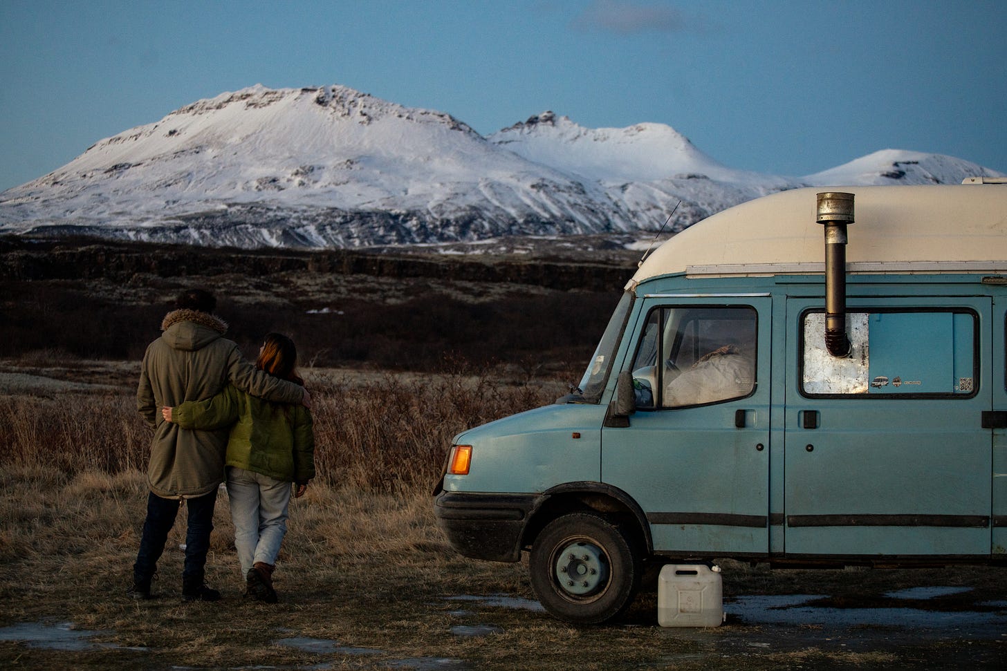 Iceland travel writing journal writer winter van travel journey LDV Convoy female traveller moss Thingvellir wind fear overcoming hot spring off road adventure