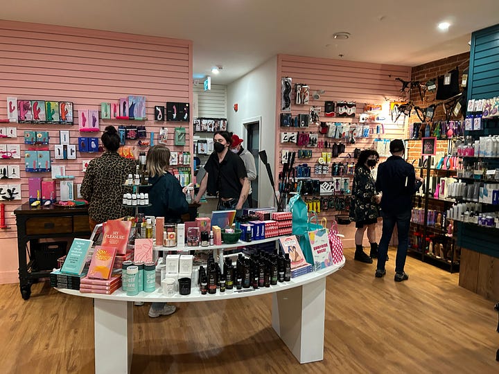 Inside Venus Envy with knowledgeable-friendly staff and plenty of fun  things to play with