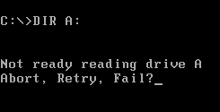 Abort, Retry, Fail? error message Abort, Retry, Fail? error message