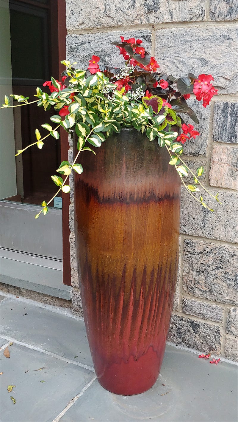 Terra Cotta and Glazed Planters - by Jan Johnsen