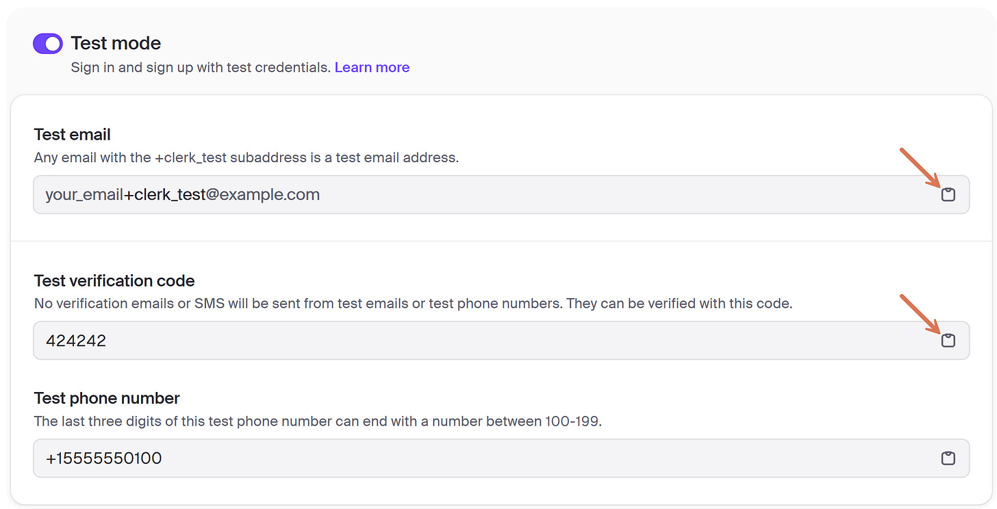 Clerk - Add Test Accounts and Browser Automation for Claude Code in VS Code