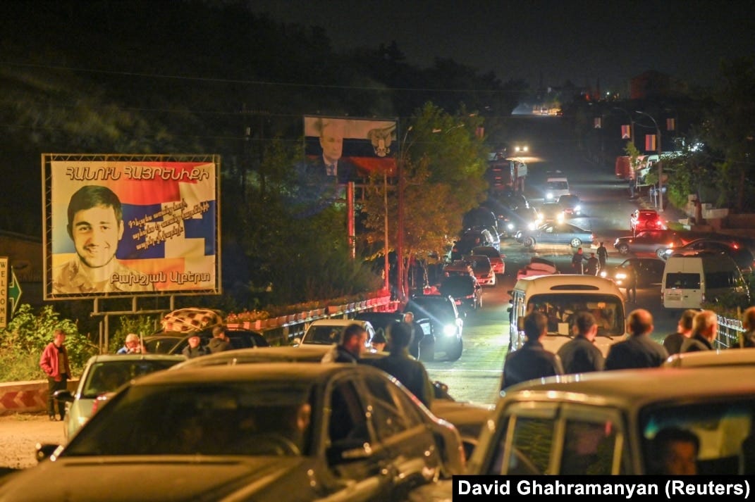 Ethnic Armenians Flee Nagorno-Karabakh As Yerevan Protests Grow Ethnic Armenians Flee Nagorno-Karabakh As Yerevan Protests Grow